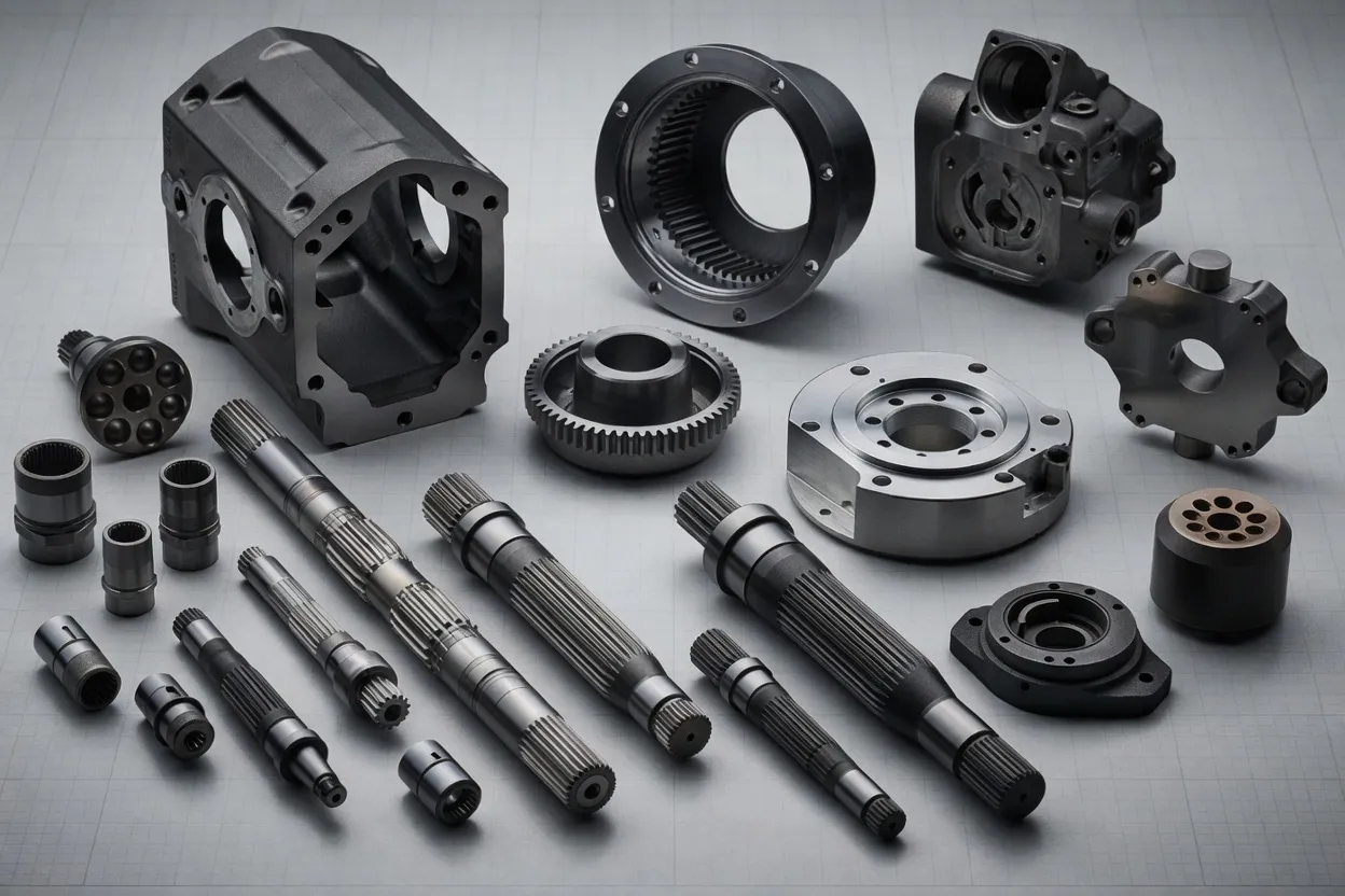 Worm gear reducer internal components and spare parts