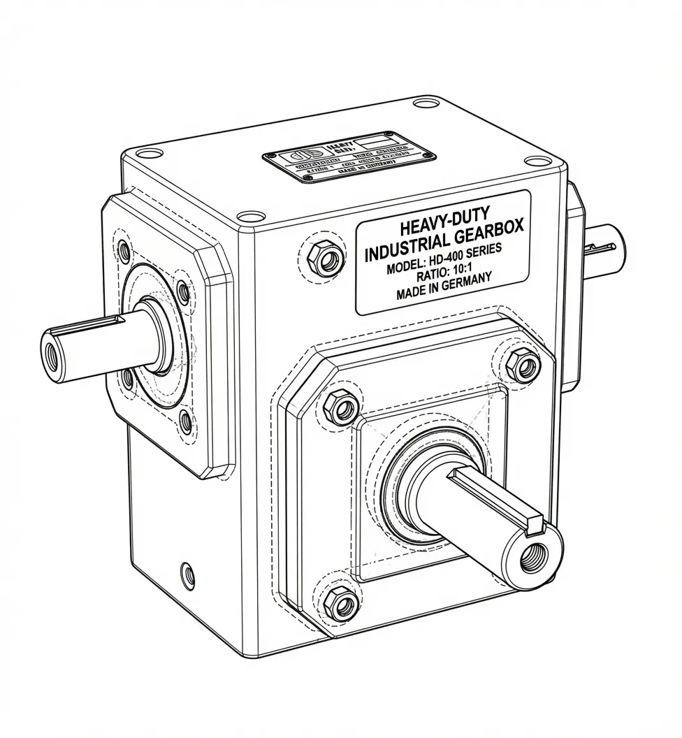 UY Series dimensional drawing with torque-arm detail