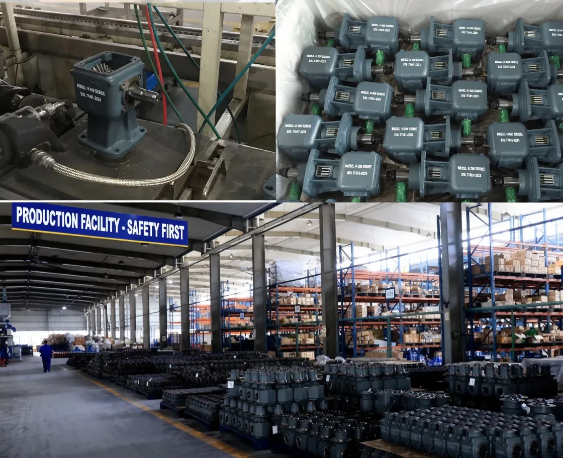 Quality-controlled production for double worm gear reducers