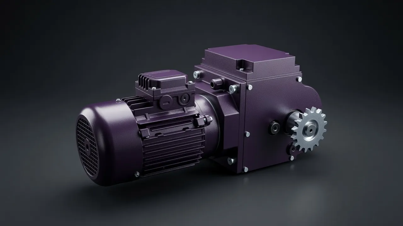 Self-locking worm gearbox on automatic swing gate drive Self-locking worm gearbox on automatic swing gate drive