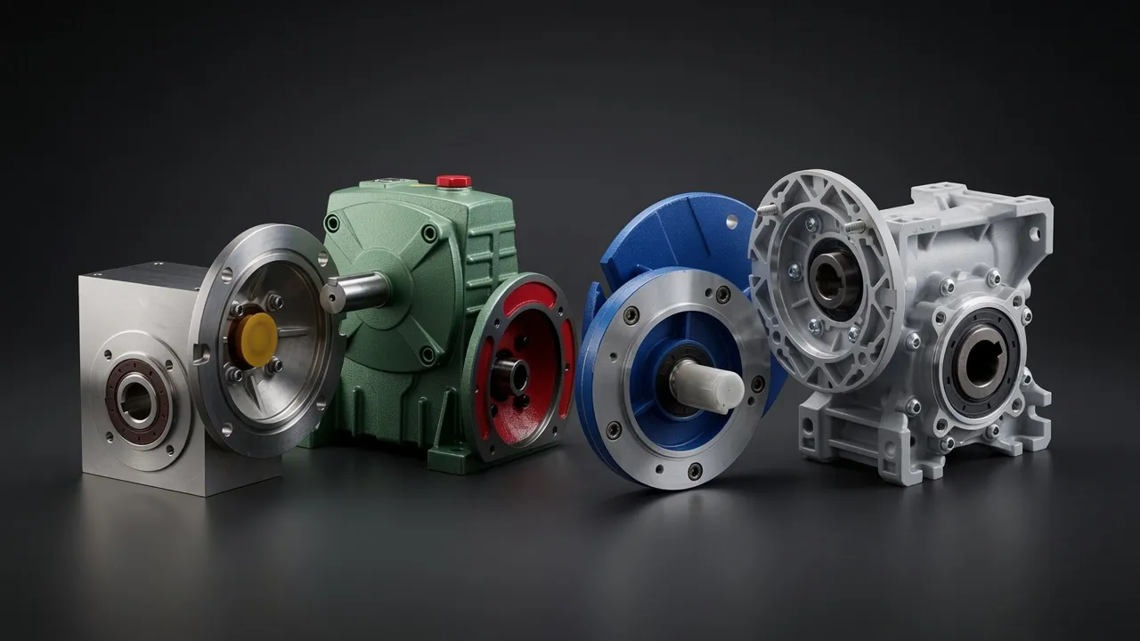 Motor-flange worm gearbox compact installation on sealer