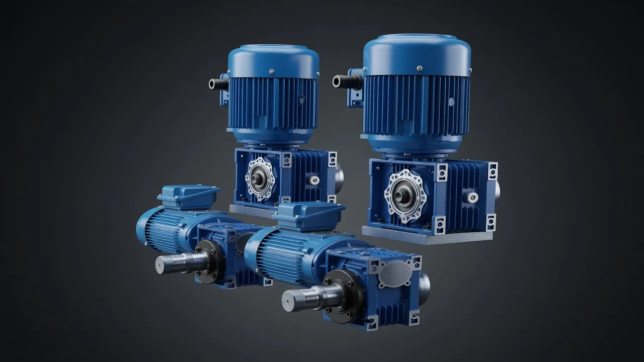 DKA hollow shaft worm reducer on compact hoist drum